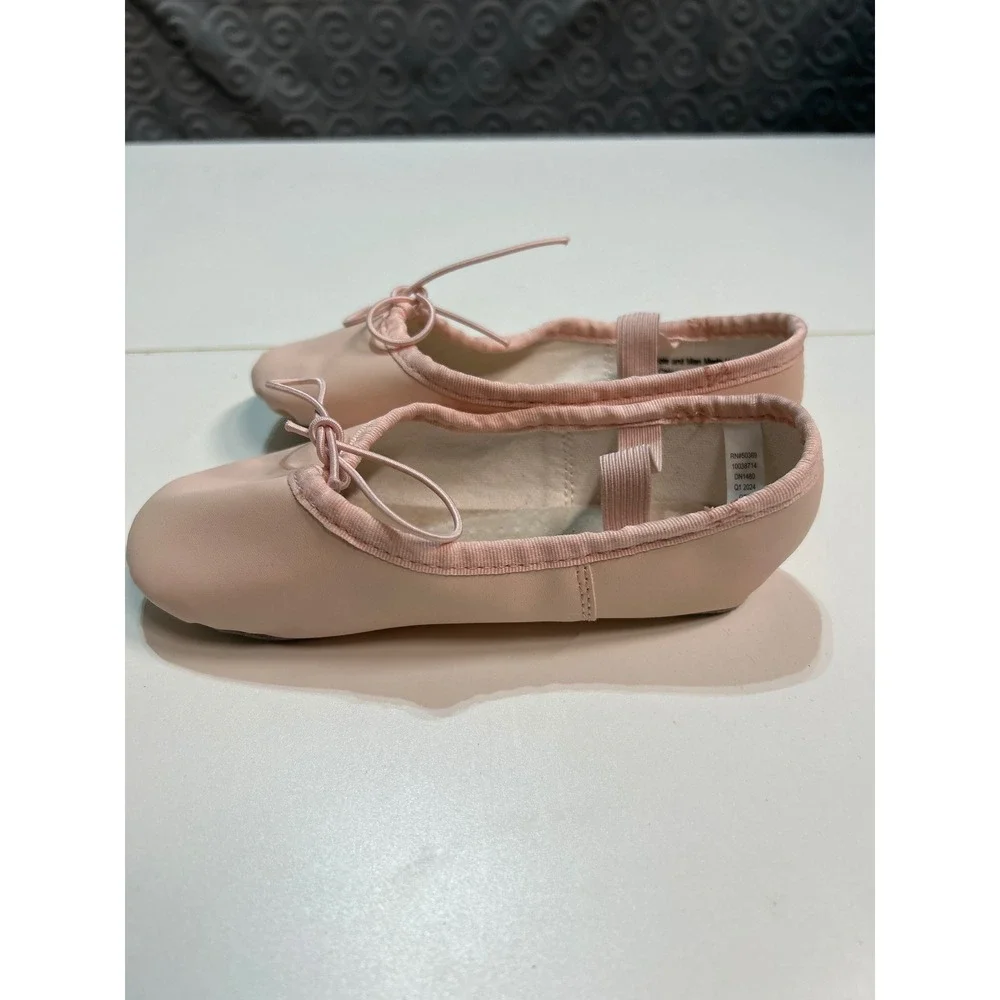 Danskin Pink Leather Ballet Dance Shoes Girls Size‎ 11